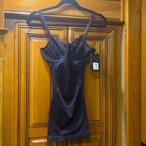 SlimChic by MeMoi Black Shaping Slip with Underwire Size Small